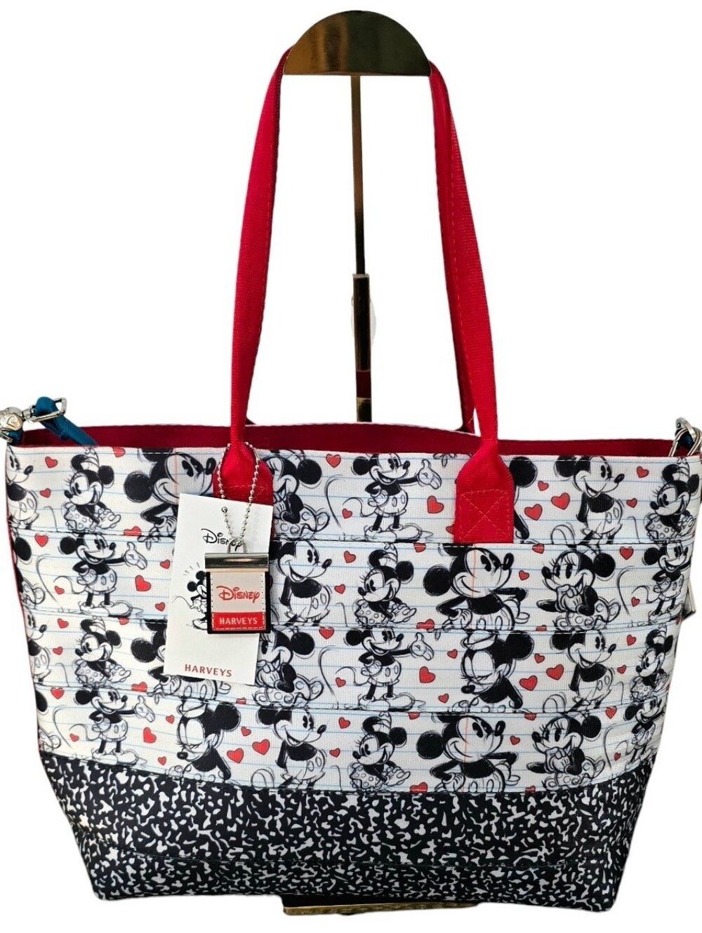 NWT Harveys x Disney Medium Streamline Tote Mickey Heart Minnie
